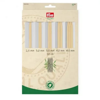 (Bild für) Prym Nadelspiel Set Bambus 20 cm - 2,5 bis 4,5 mm