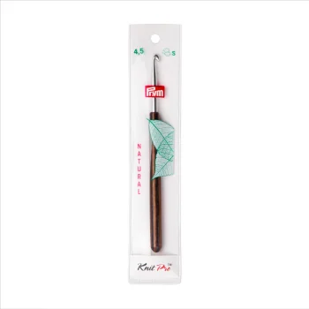 (Bild für) Prym Wollhäkelnadel NATURAL mit Holzgriff 14 cm - 4,5 mm