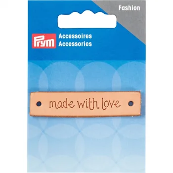 (Bild für) Prym Label "made with love" - Leder - rechteckig