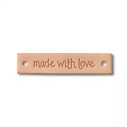 (Bild für) Prym Label "made with love" - Leder - rechteckig