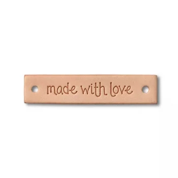 (Bild für) Prym Label "made with love" - Leder - rechteckig