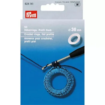 (Bild für) Prym Häkelringe - flach - 36 mm - 50 Stück