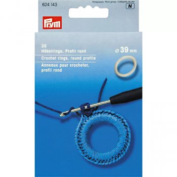 (Bild für) Prym Häkelringe - rund - 39 mm - 30 Stück