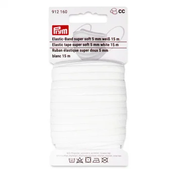(Bild für) Prym Elastic-Band super soft - 5 mm - weiß - 15m