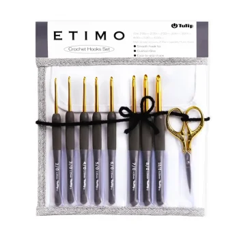 (Bild für) Tulip ETIMO Häkelnadel Set - 2 bis 6 mm - mit Goldschere