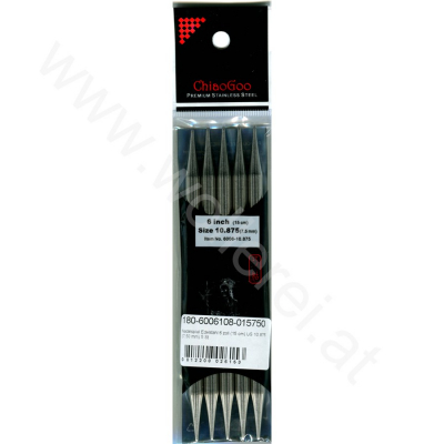 ChiaoGoo Nadelspiel Edelstahl 15 cm - 7,5 mm