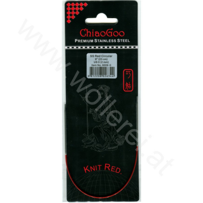 ChiaoGoo KNIT RED Fixe Rundstricknadel - 23 cm - 2 mm