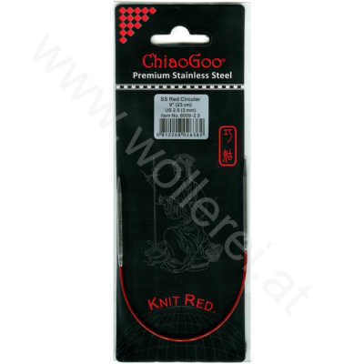 ChiaoGoo KNIT RED Fixe Rundstricknadel - 23 cm - 3 mm