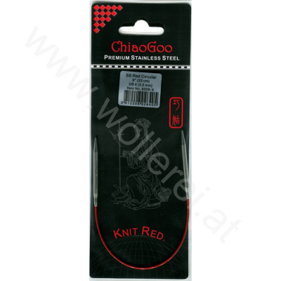 ChiaoGoo KNIT RED Fixe Rundstricknadel - 23 cm - 3,5 mm