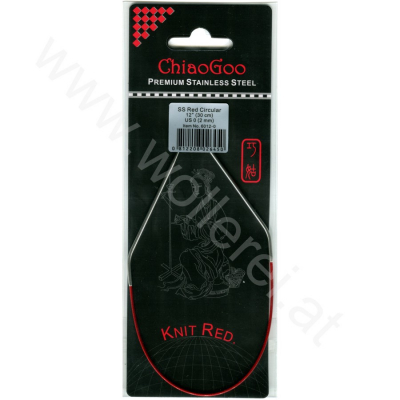 ChiaoGoo KNIT RED Fixe Rundstricknadel - 30 cm - 2 mm