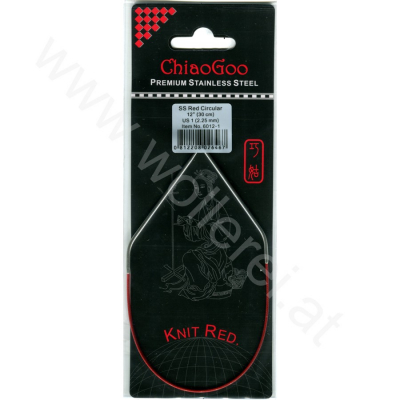 ChiaoGoo KNIT RED Fixe Rundstricknadel - 30 cm - 2,25 mm