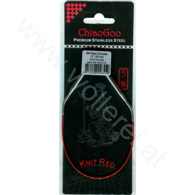 ChiaoGoo KNIT RED Fixe Rundstricknadel - 30 cm - 5 mm