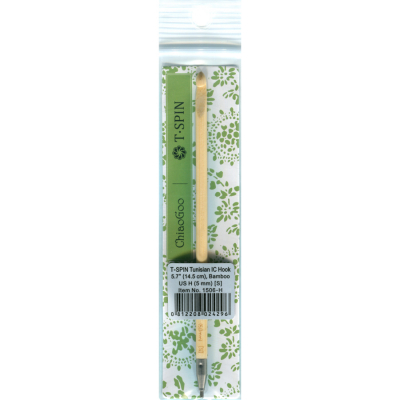 ChiaoGoo T-SPIN BAMBOO - Tunesische Häkelnadel auswechselbar - 5 mm