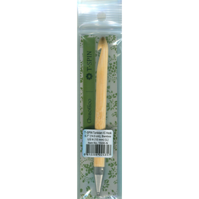 ChiaoGoo T-SPIN BAMBOO - Tunesische Häkelnadel auswechselbar - 10 mm