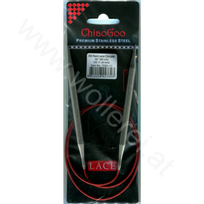 ChiaoGoo RED LACE Fixe Rundstricknadel - 80 cm - 8 mm