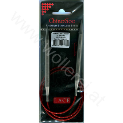 ChiaoGoo RED LACE Fixe Rundstricknadel - 80 cm - 9 mm