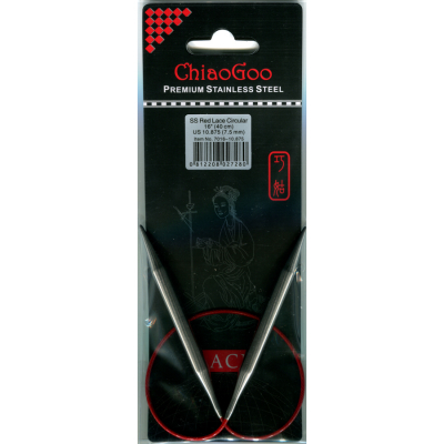 ChiaoGoo RED LACE Fixe Rundstricknadel - 40 cm - 7,5 mm