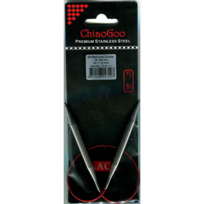 ChiaoGoo RED LACE Fixe Rundstricknadel - 40 cm - 8 mm