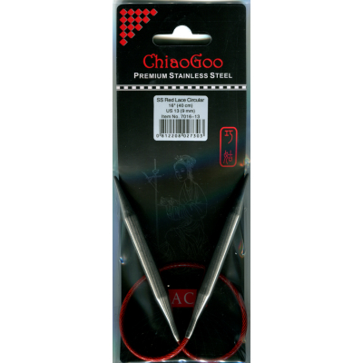 ChiaoGoo RED LACE Fixe Rundstricknadel - 40 cm - 9 mm