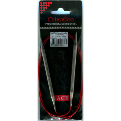 ChiaoGoo RED LACE Fixe Rundstricknadel - 60 cm - 7,5 mm