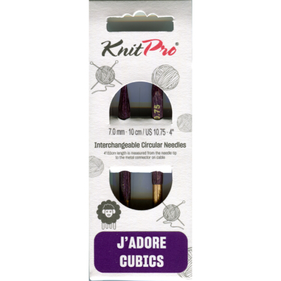 KnitPro JADORE CUBICS Nadelspitzen - KURZ - 10 cm - 7 mm